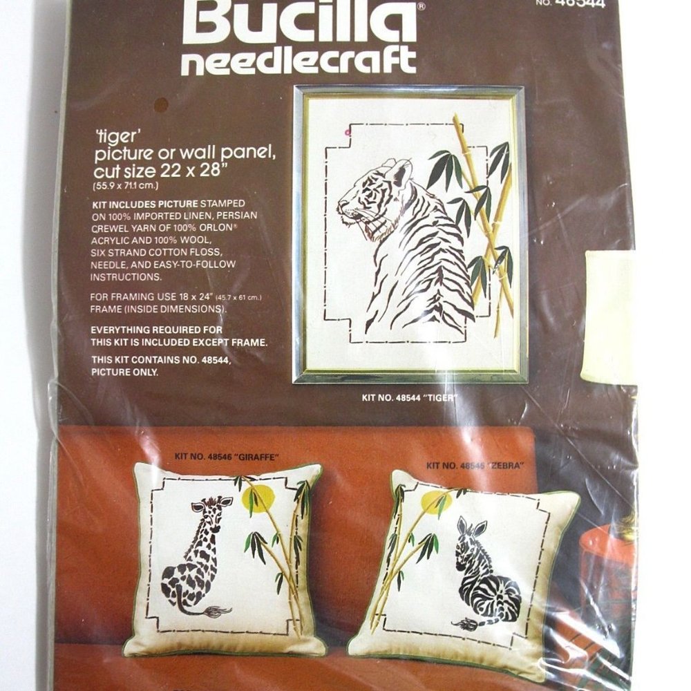Bucilla Needlecraft Tiger Picture Wall Panel#48544